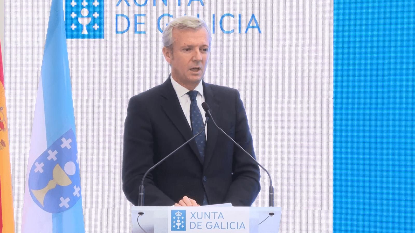 Alfonso Rueda, durante la presentación. Xunta de Galicia