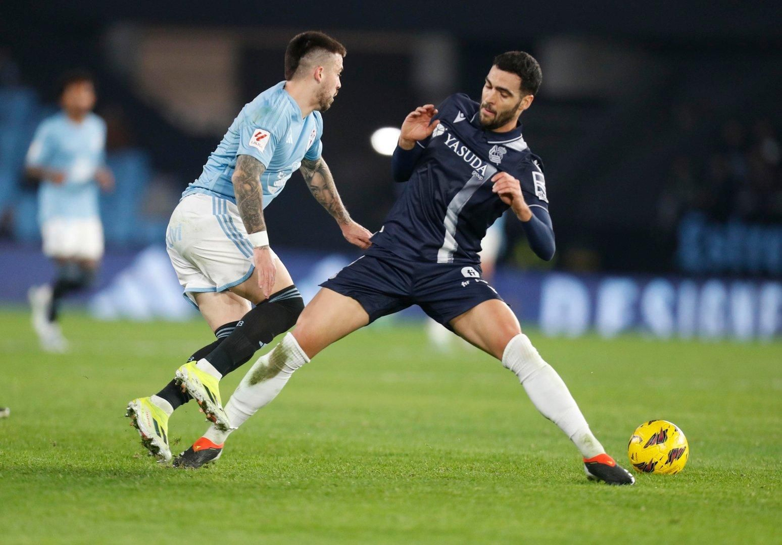 Partido entre el Celta y la Real Sociedad en Balaídos.
