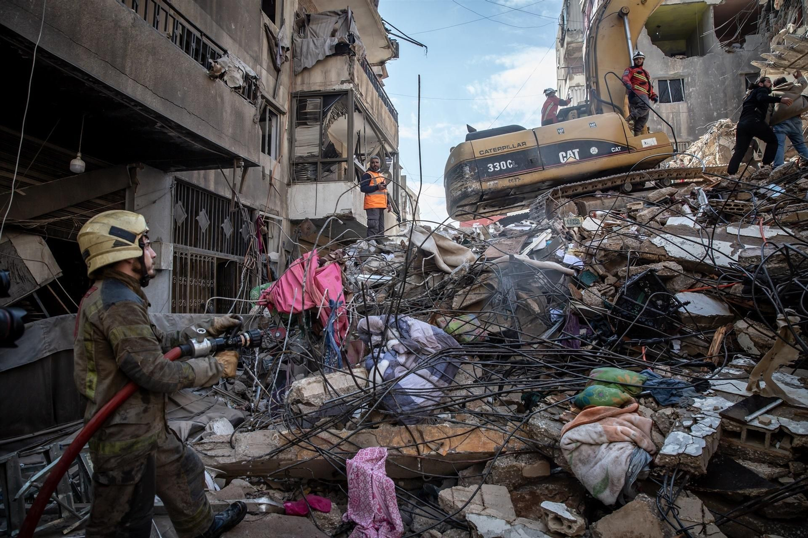 Destrozos en Beirut provocados por el ataque de Israel.