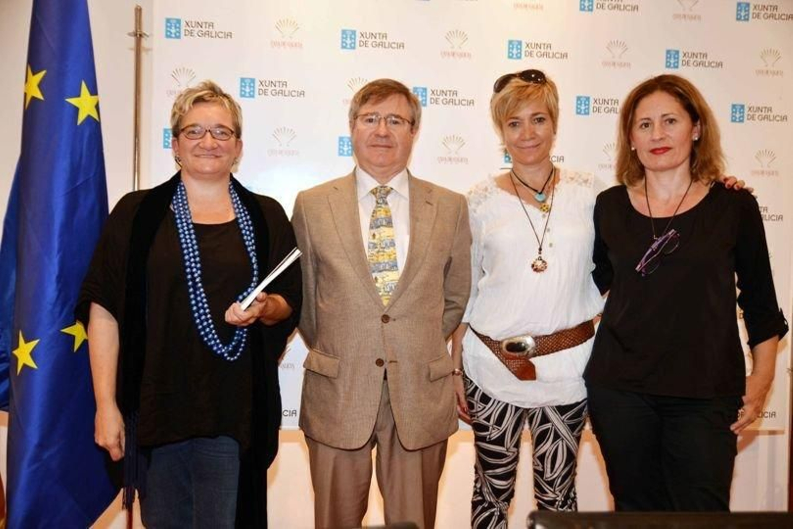 Blanco-Rivas, Jiménez, Serrano y Baines, en la presentación del libro "Los mundos ajenos"