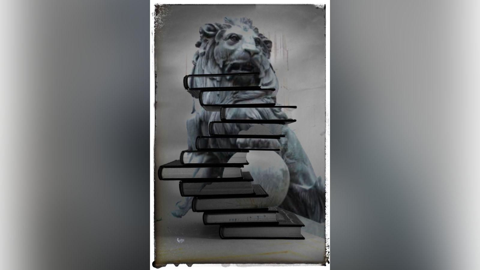 Ilustración del león del Congreso de los Diputados.