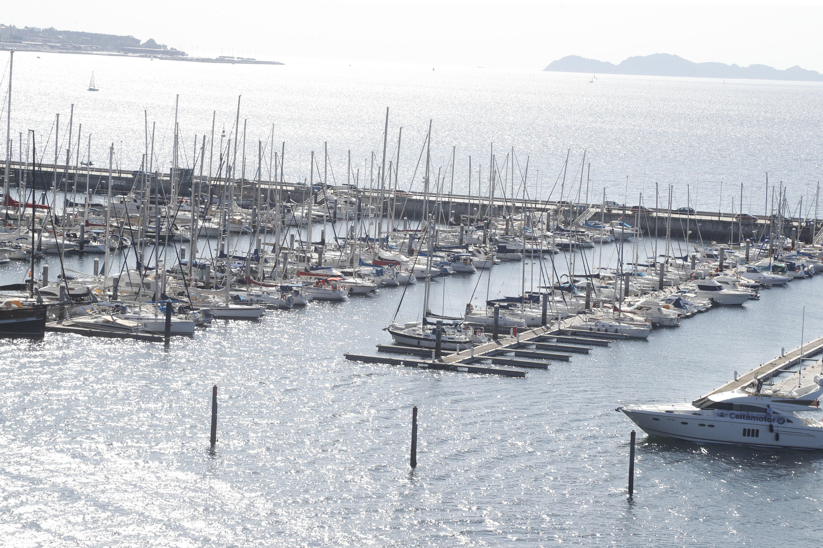 Marina Punta Lagoa, con buena parte de sus más de 300 plazas ocupadas.