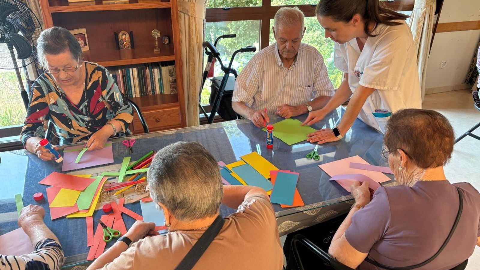 Taller de abanicos.