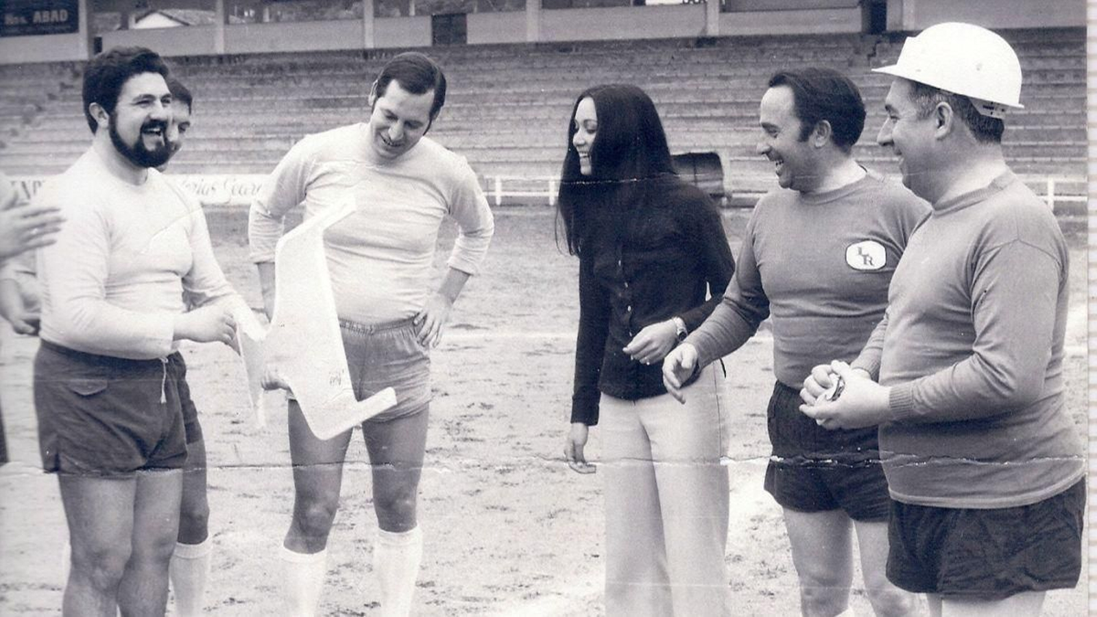 Ellacuriaga y Reza, de La Región, Pepe Rupérez y Ramos de la radio y la madrina.