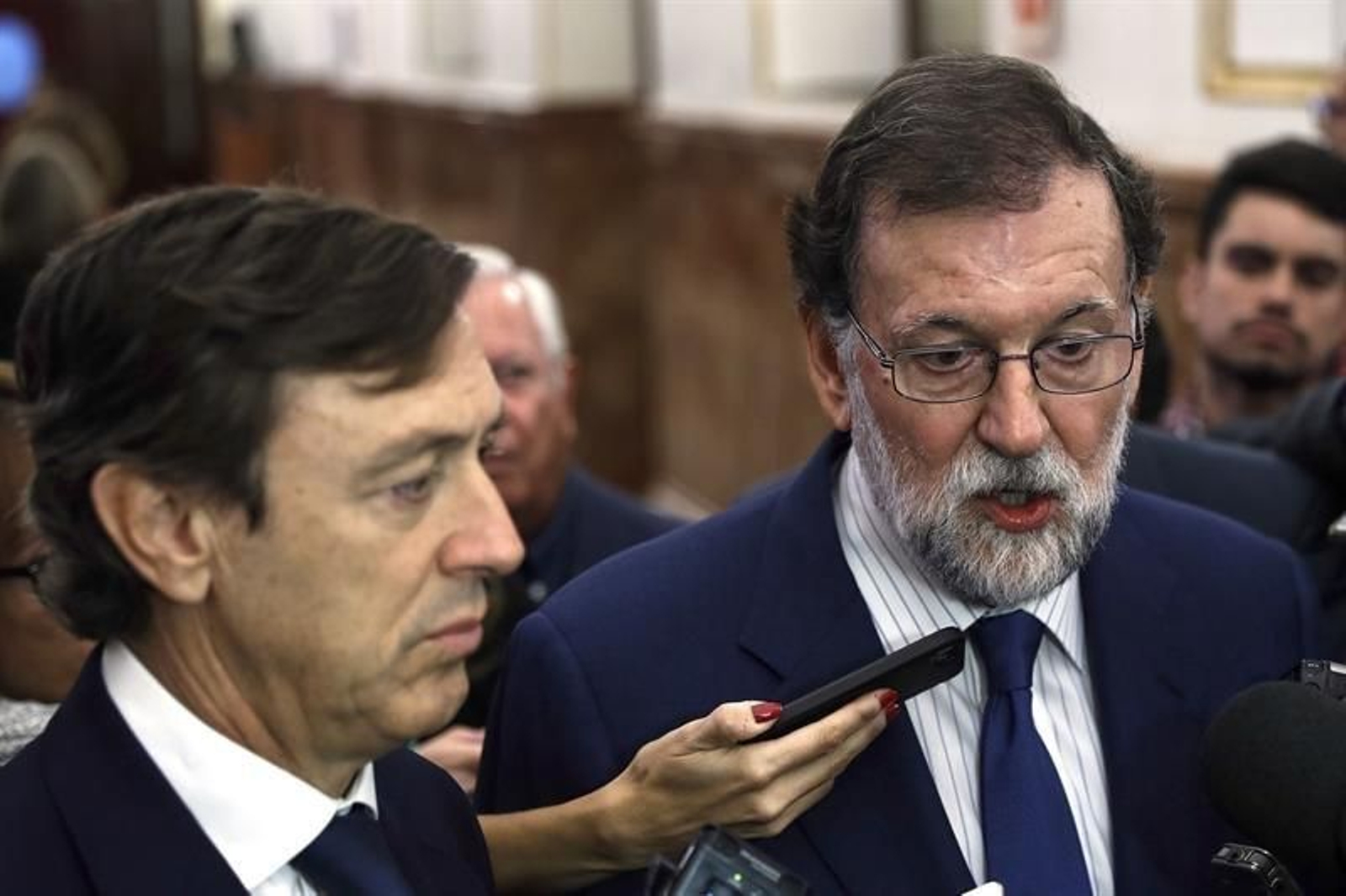 Mariano Rajoy en una comparecencia en la mañana del miércoles.