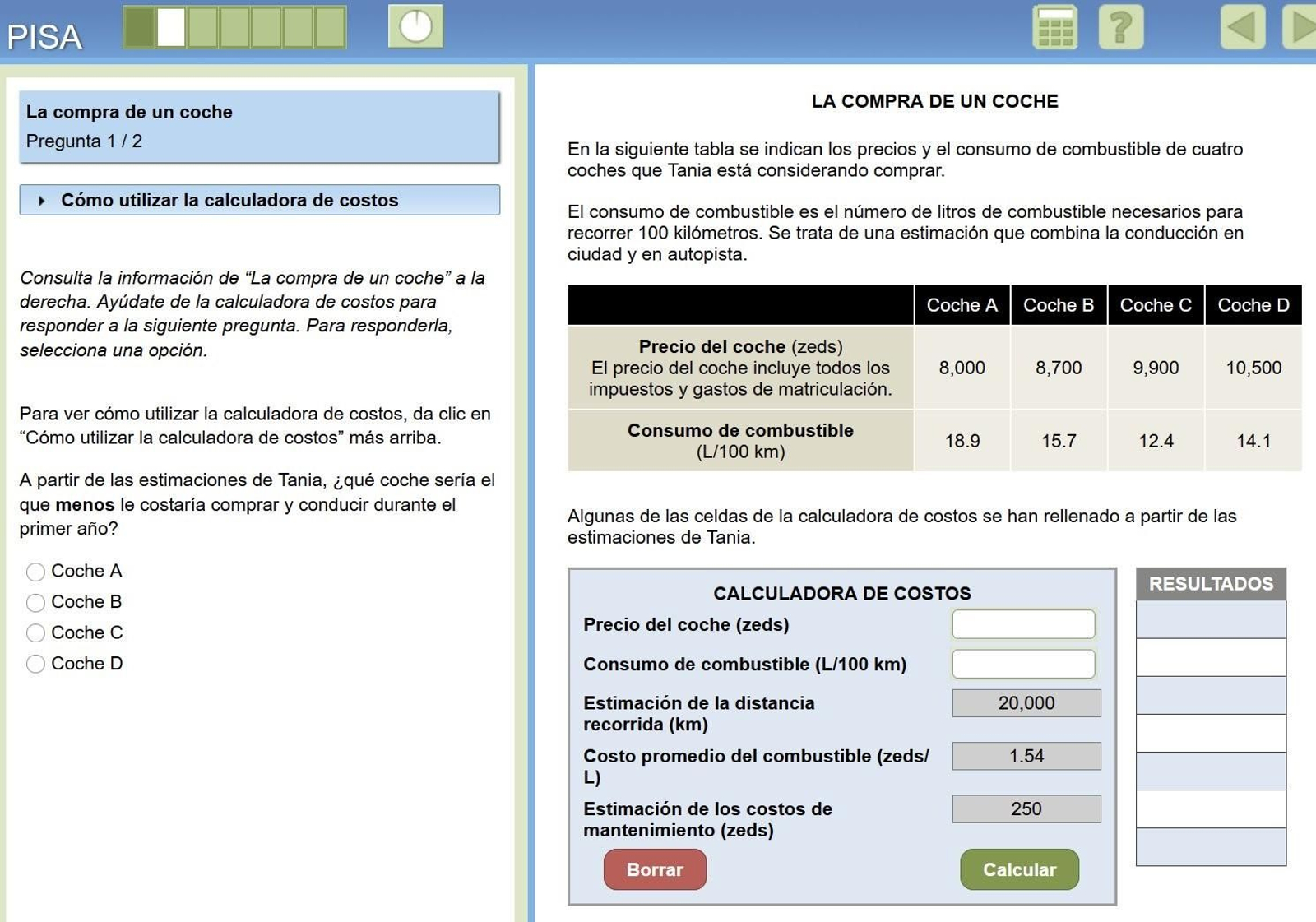 Cálculo de costes y depreciación ('La compra de un coche')