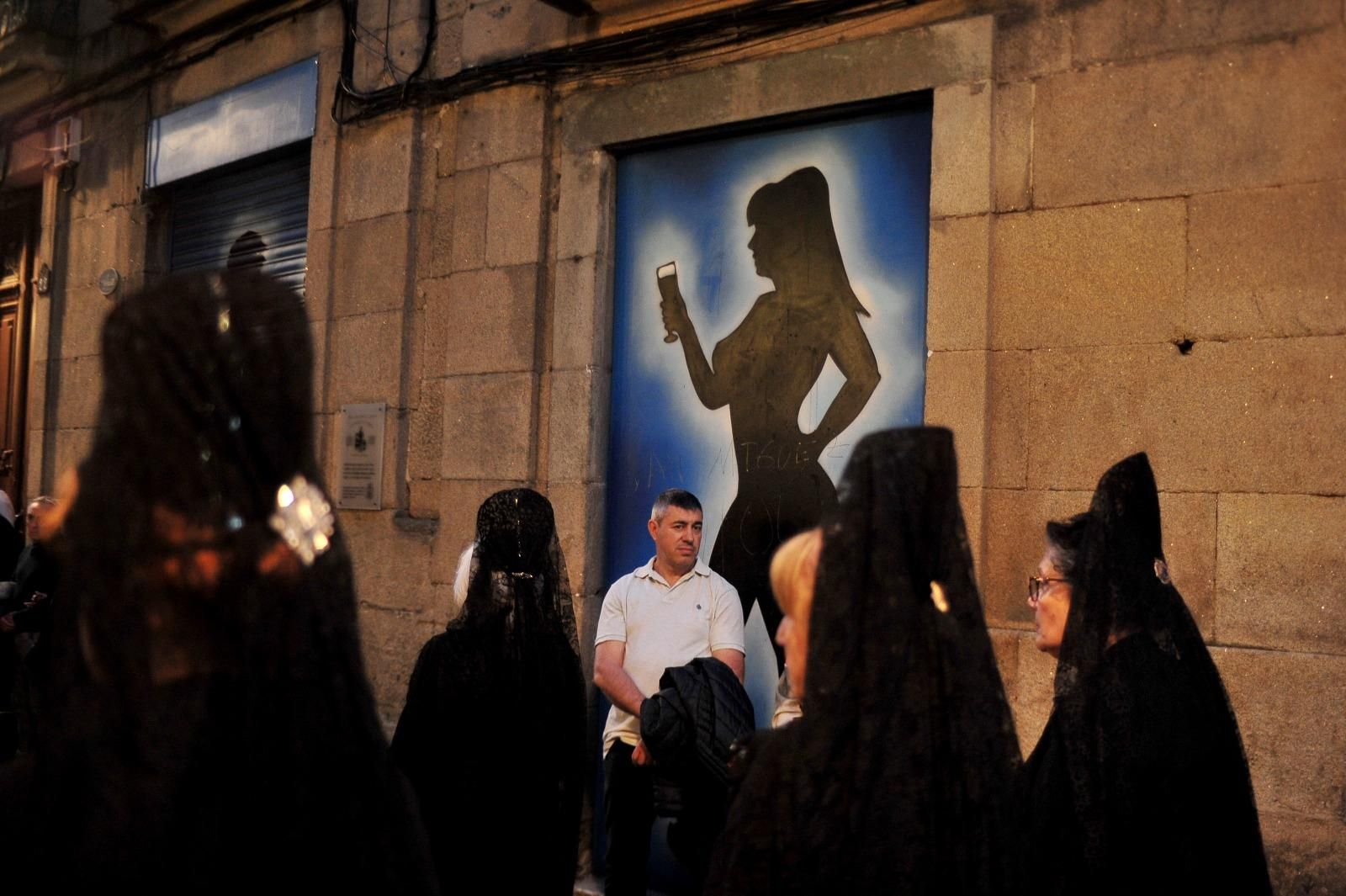 La solemnidad del Santo Entierro en pleno centro de la ciudad.