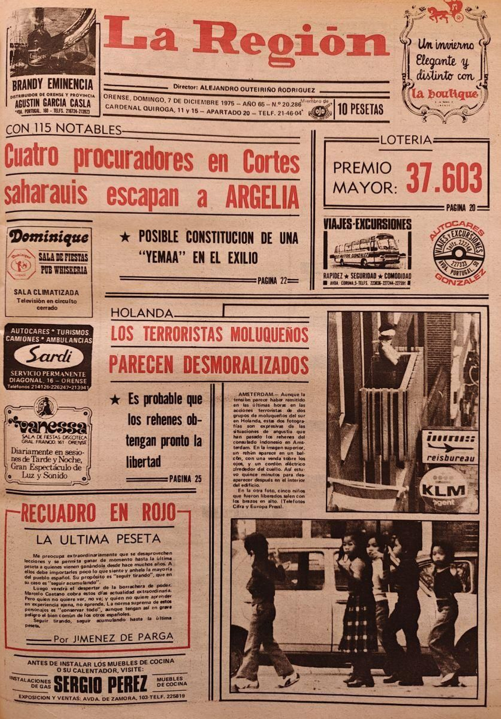 Primera página de 1975.