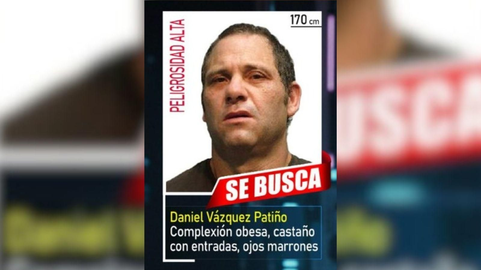 Daniel Vázquez Patiño estaba en la lista de los más buscados por la policía.