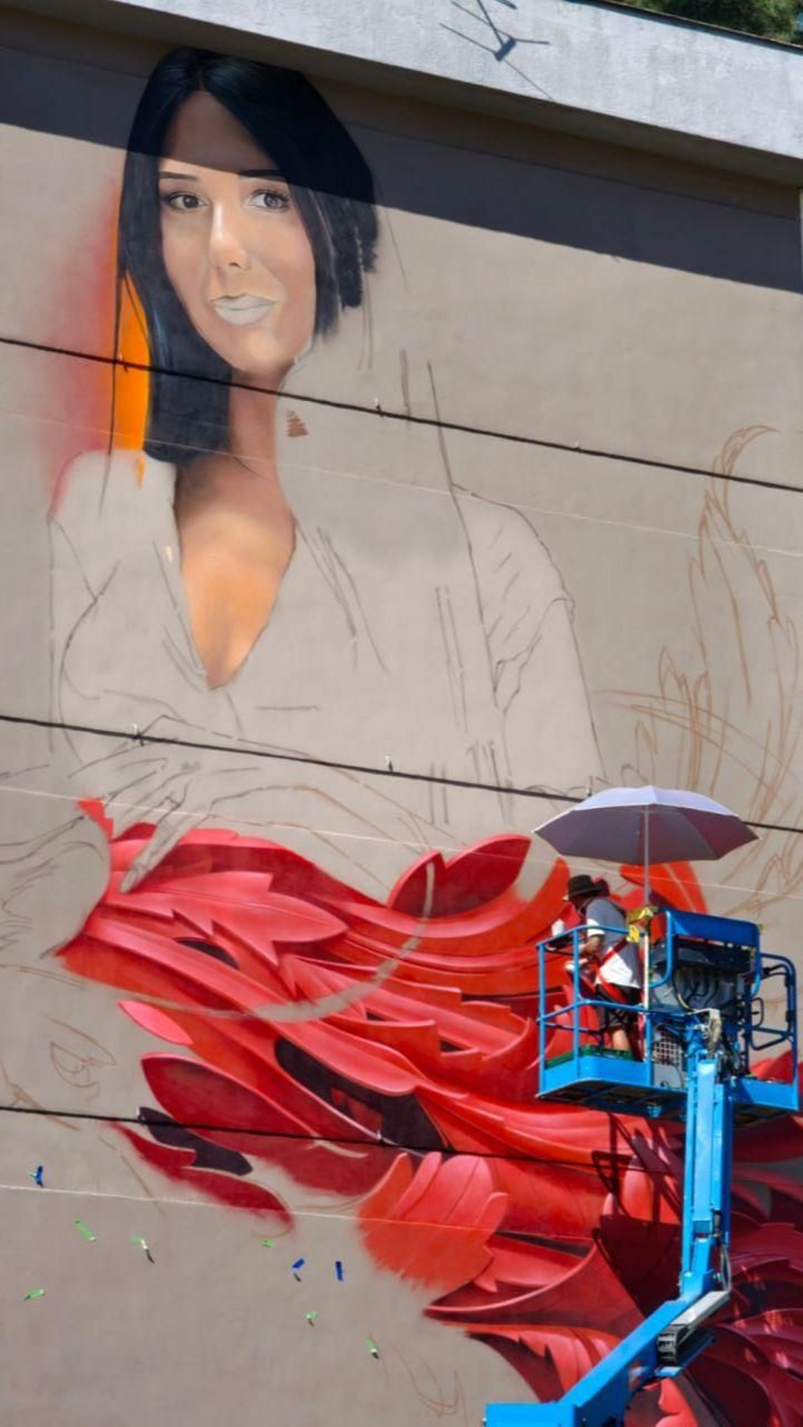 Bubblegum, pintando en Castelao, 30.
