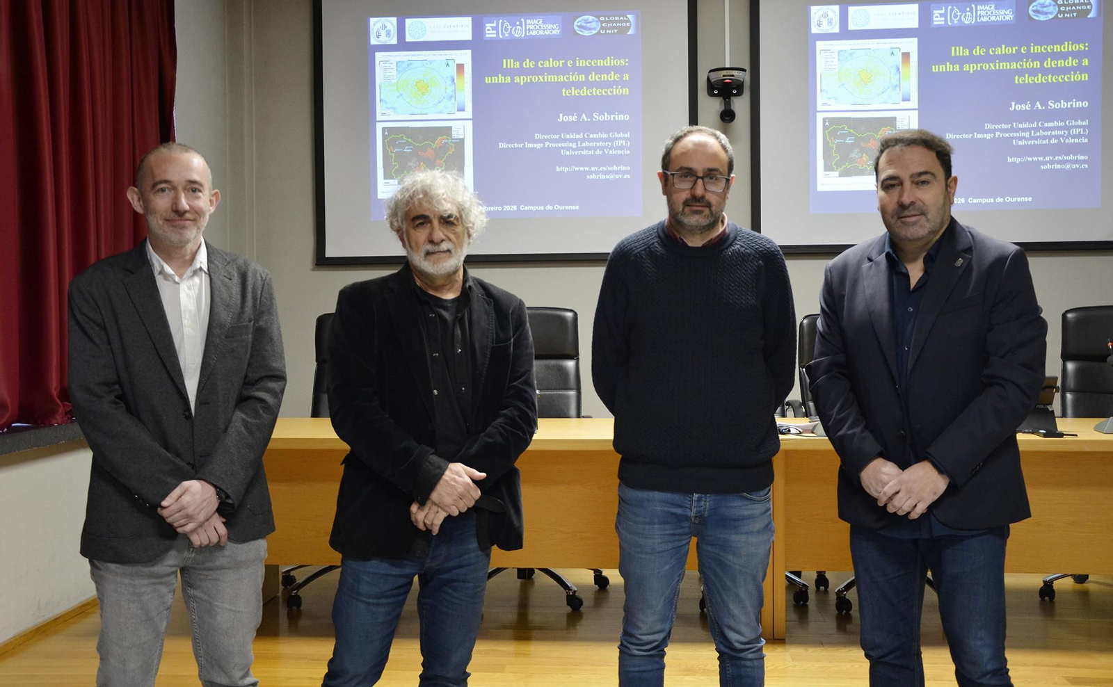Higinio González, José Sobrino, David Fernández Calviño y Francisco Javier Rodríguez.