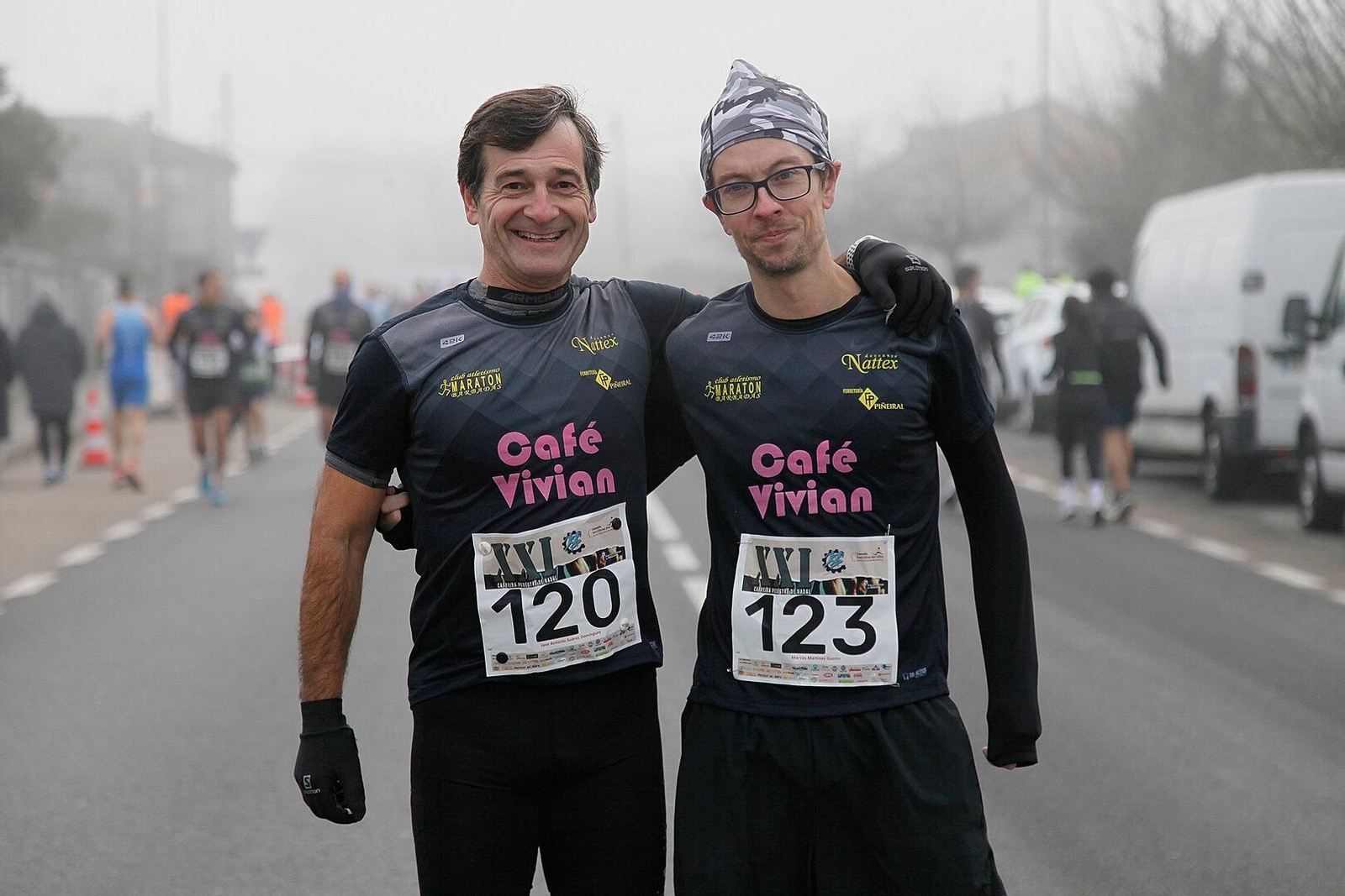 Jose y Marcos, en la “rampa” se salida de la Popular.