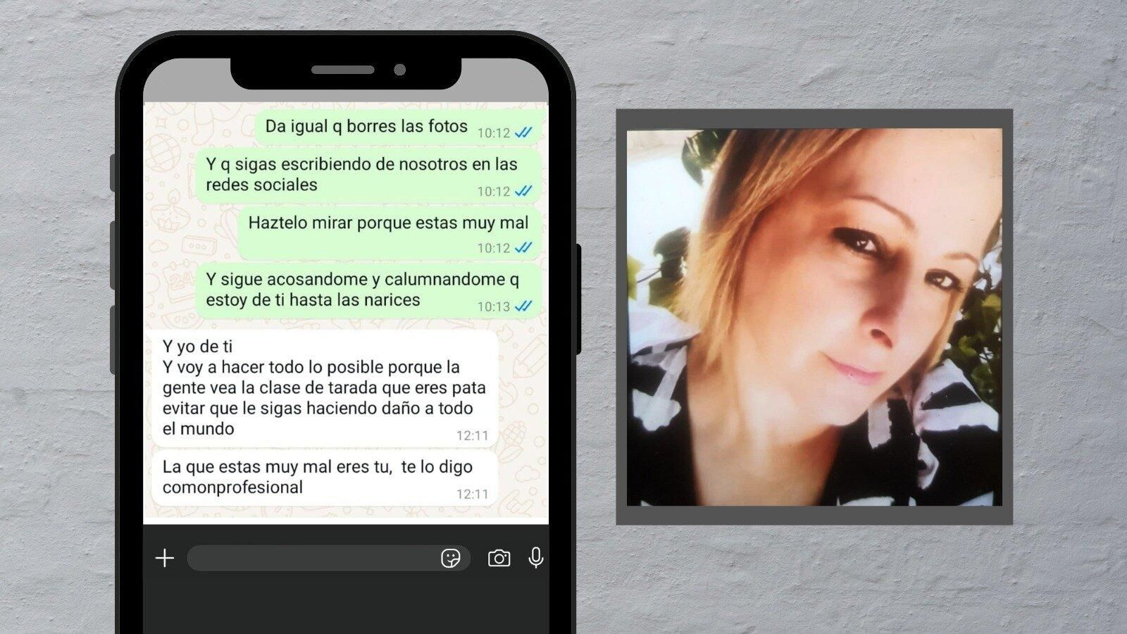 Mensajes que recibió Emilia de desconocidos.