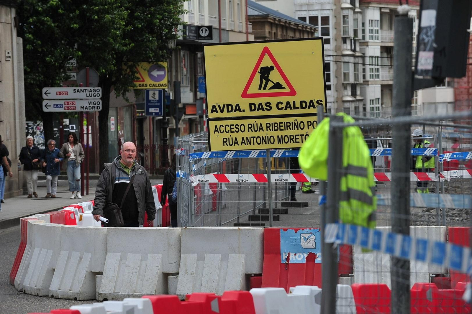 La Avenida das Caldas, en obras desde hace meses.