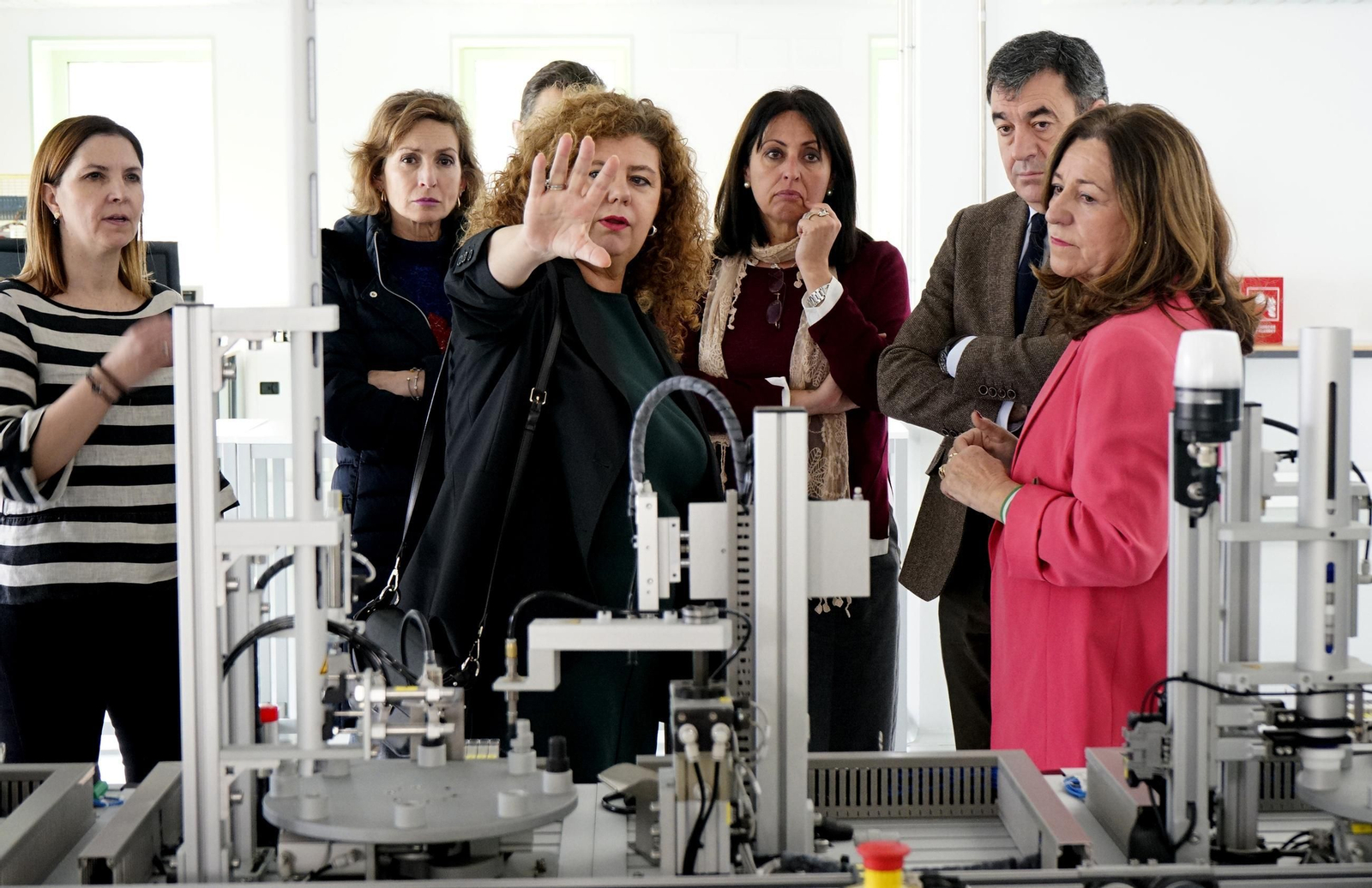 Un momento de la visita.