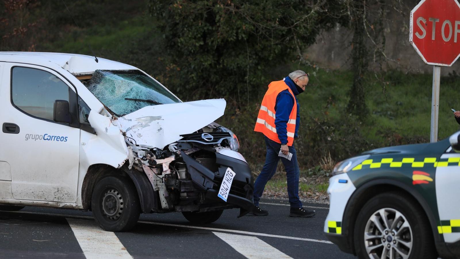 El estado de la furgoneta tras el accidente
