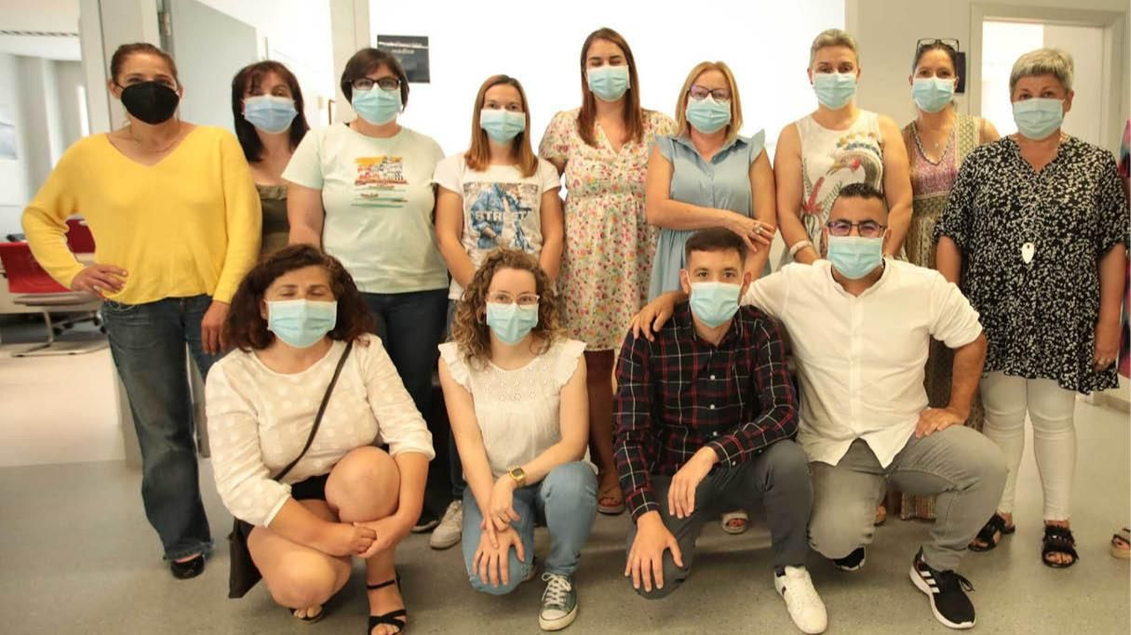 Parte del equipo de PSX que hizo las llamadas, en las oficinas de dirección del Meixoeiro, hoy en su penúltimo día de trabajo.