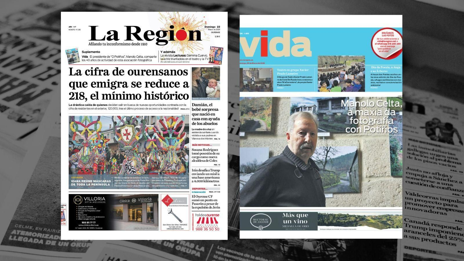 La portada de La Región de este domingo.