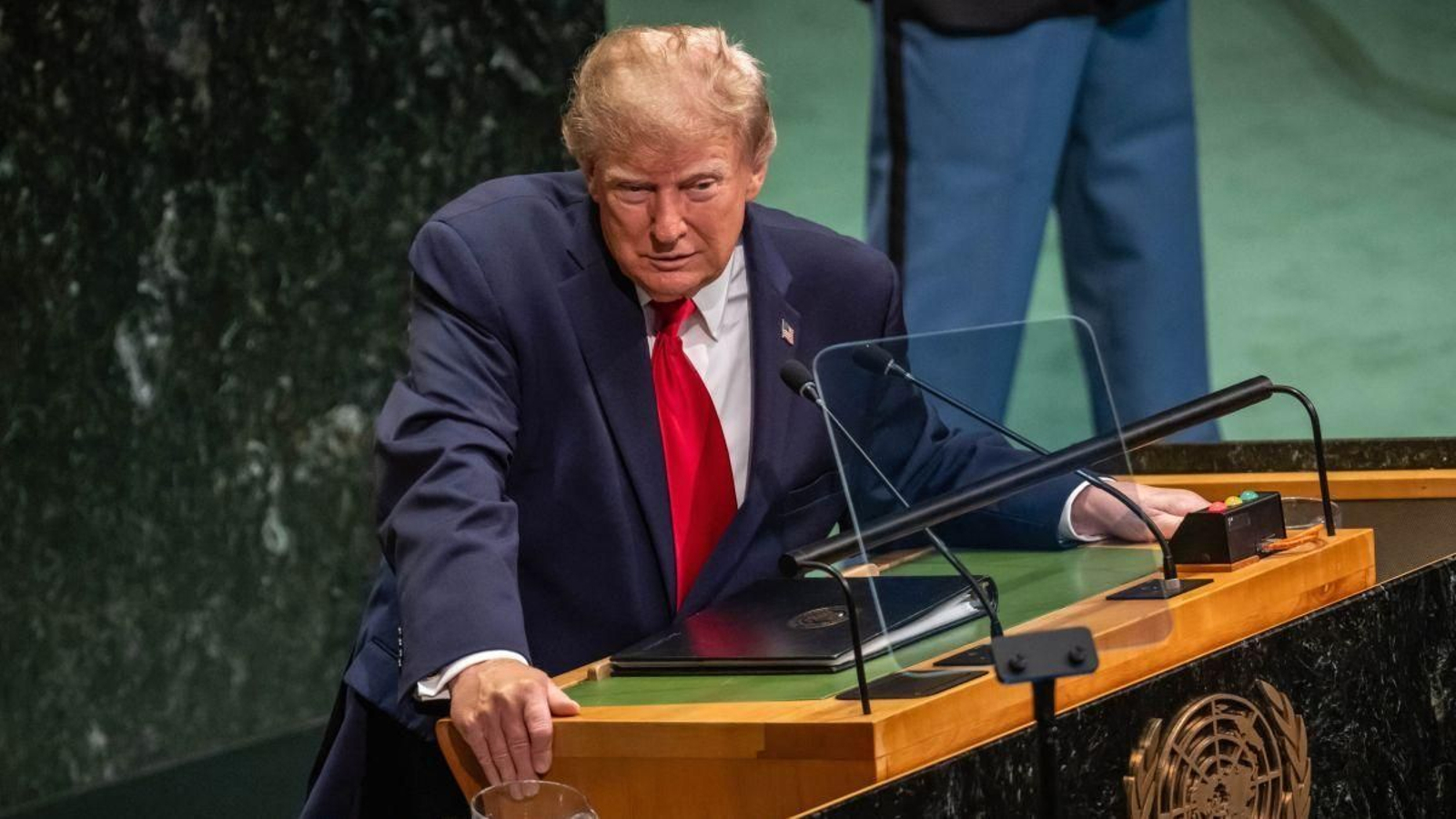 El presidente de EEUU, Donald Trump, interviene al inicio de la Asamblea General de las Naciones Unidas.