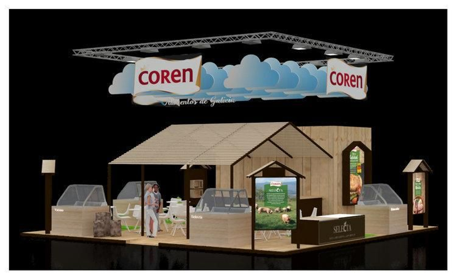 Estand del Grupo Coren en la feria Meat Atraction de Madrid.