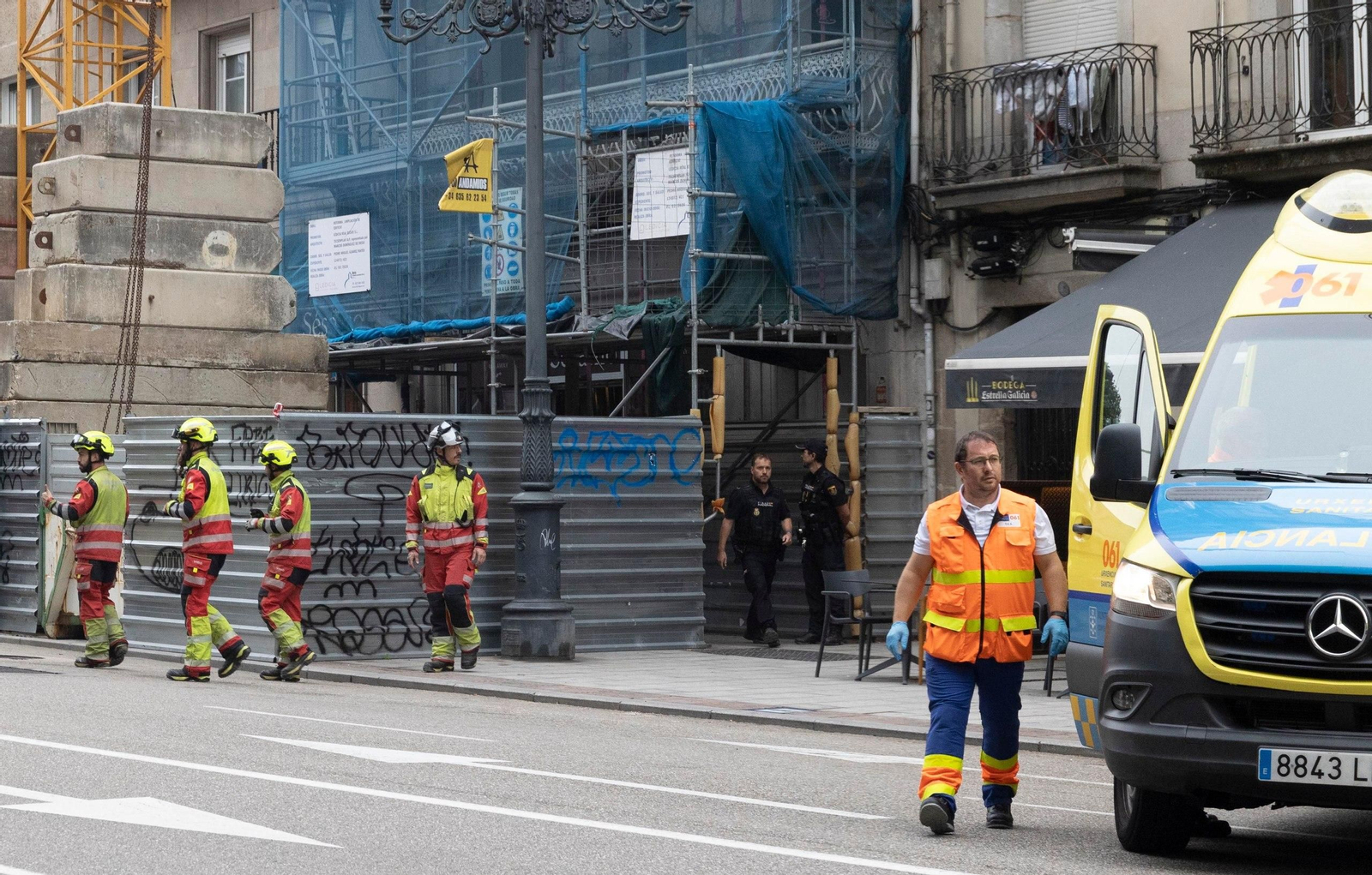 Galería | Las imágenes del derrumbe en una obra de García Barbón