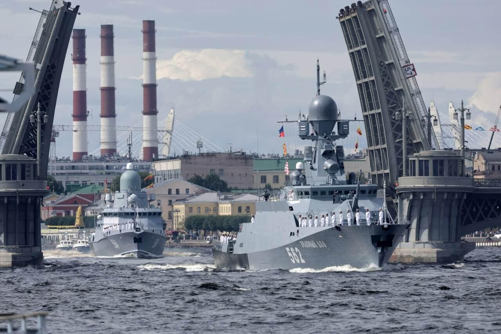 La flota báltica de Rusia en San Petersburgo