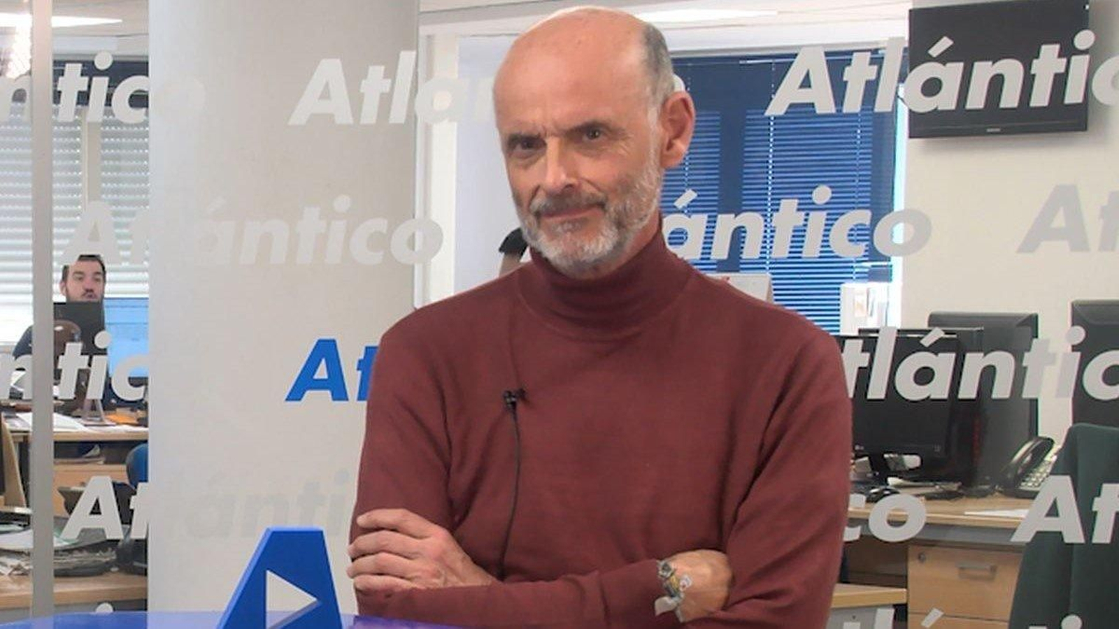 José Luis Sáez Ocejo, en el set de Atlántico TV.