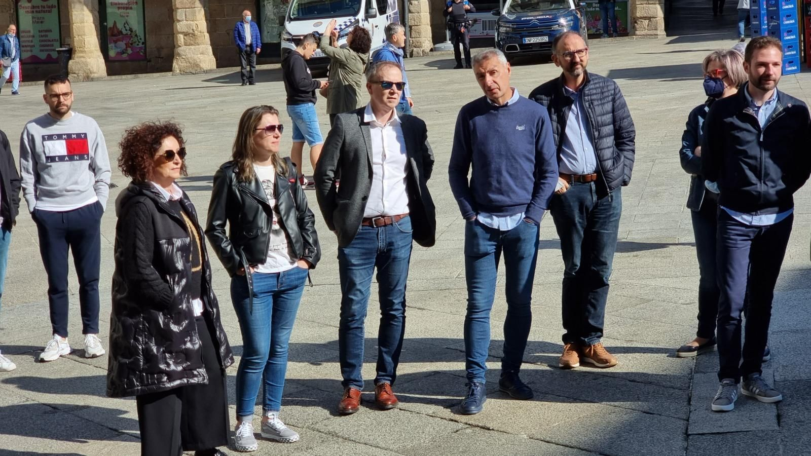 Protesta del transporte urbano.