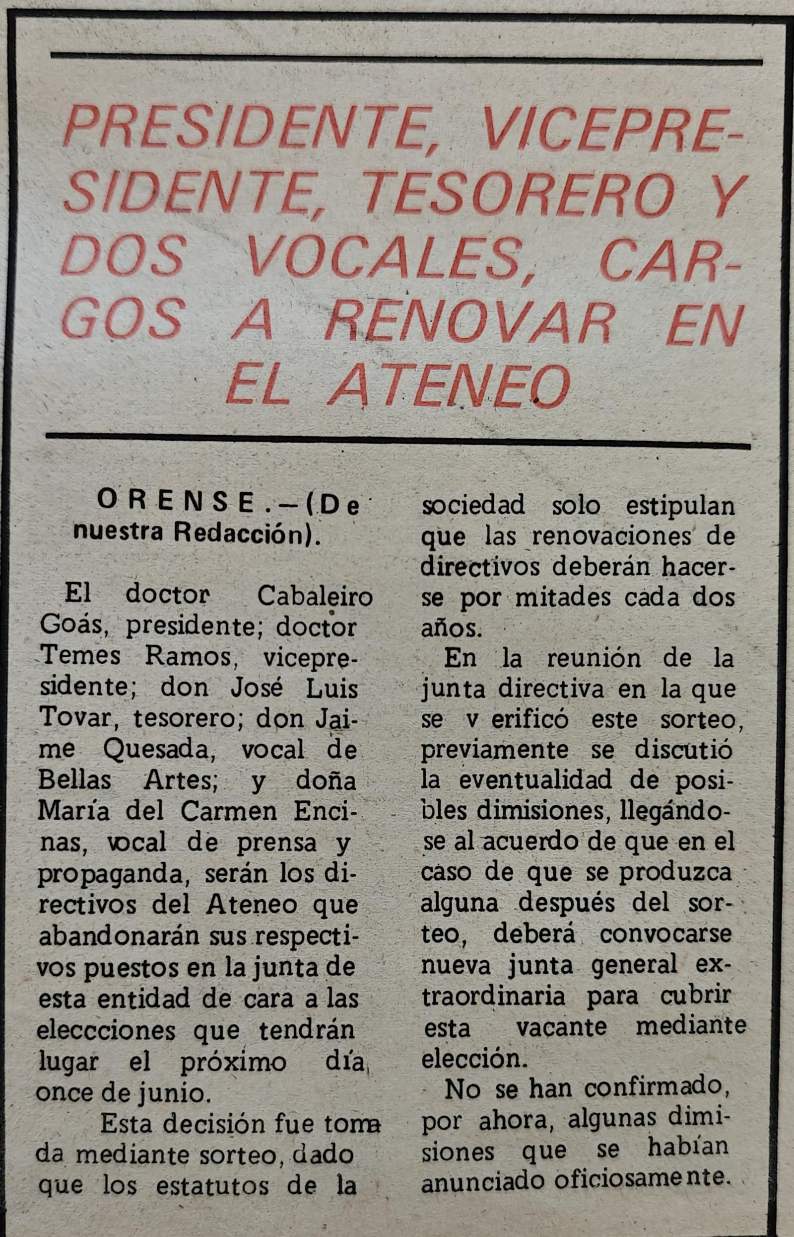 Titulares de La Región del 20 de mayo de 1976