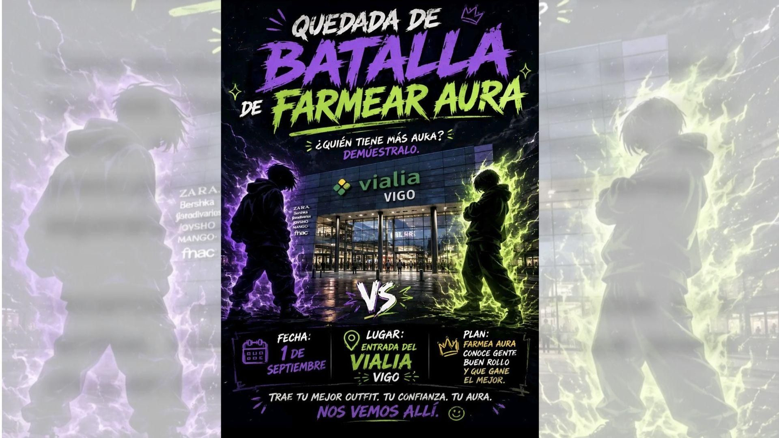 Batalla de "farmear aura" en Vigo.
