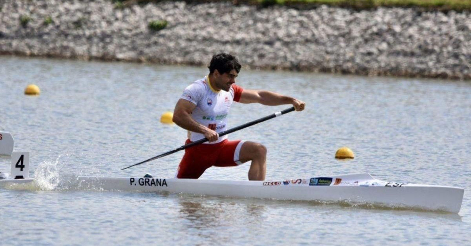 El palista cangués Pablo Graña no pudo estar ayer en el podio.