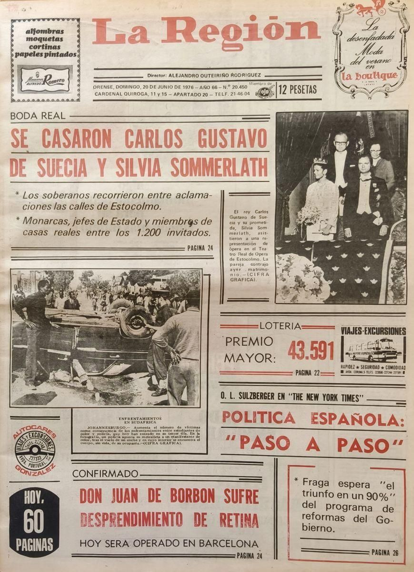 La primera 20 de junio de 1976.