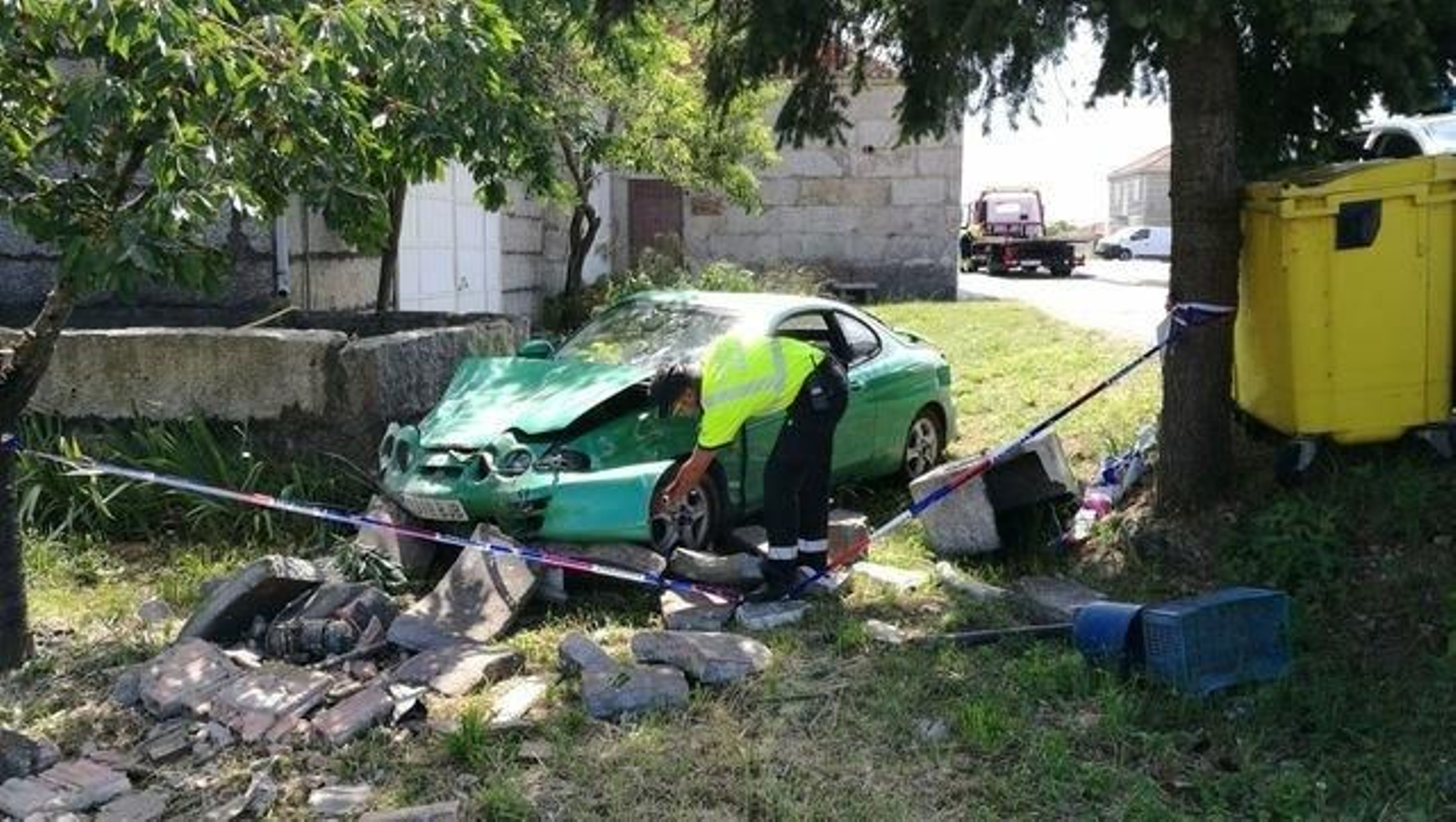 Estado en el que quedó el vehículo tras la colisión.