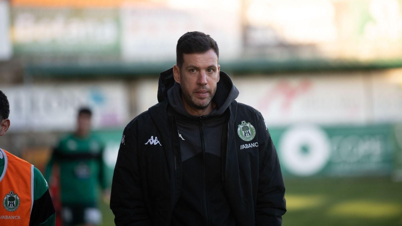 Jorge Cuesta durante un partido del Arenteiro, en una imagen de archivo.