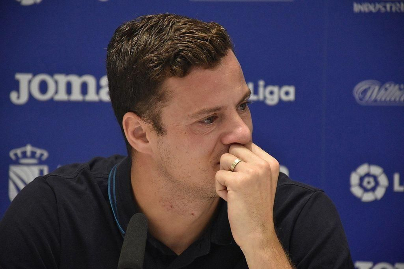 Riera, ayer en su despedida.