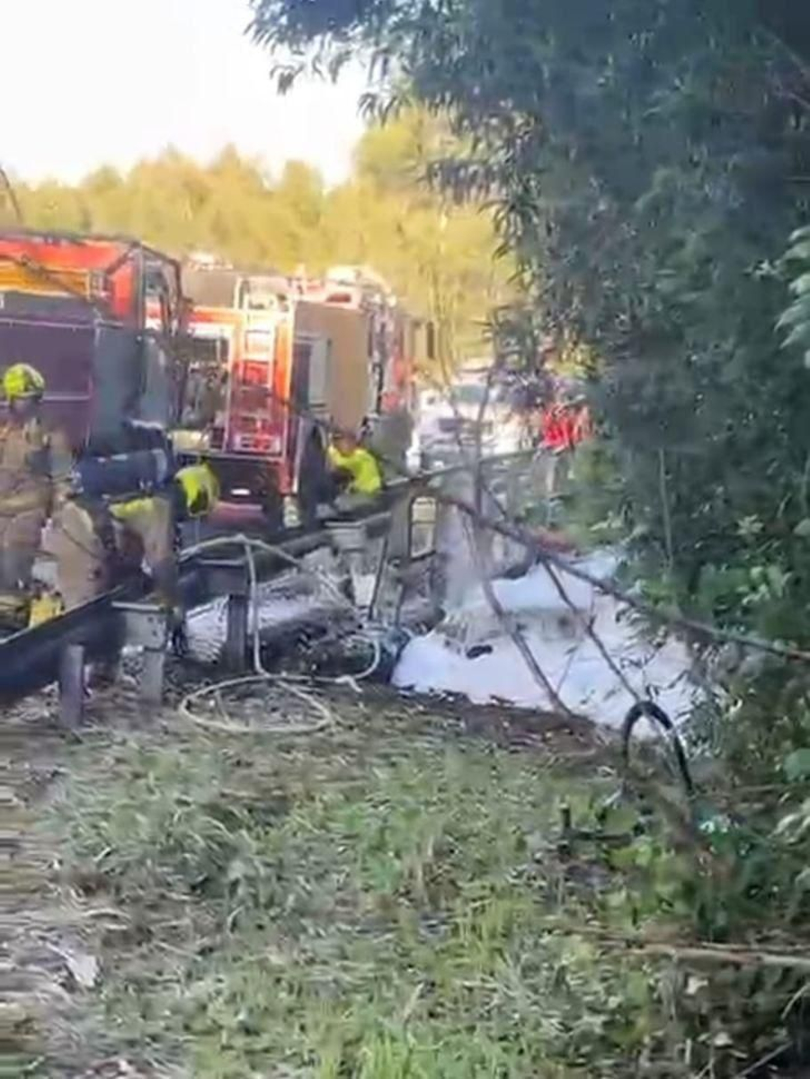 La intervención de los Bomberos de Ponteareas.