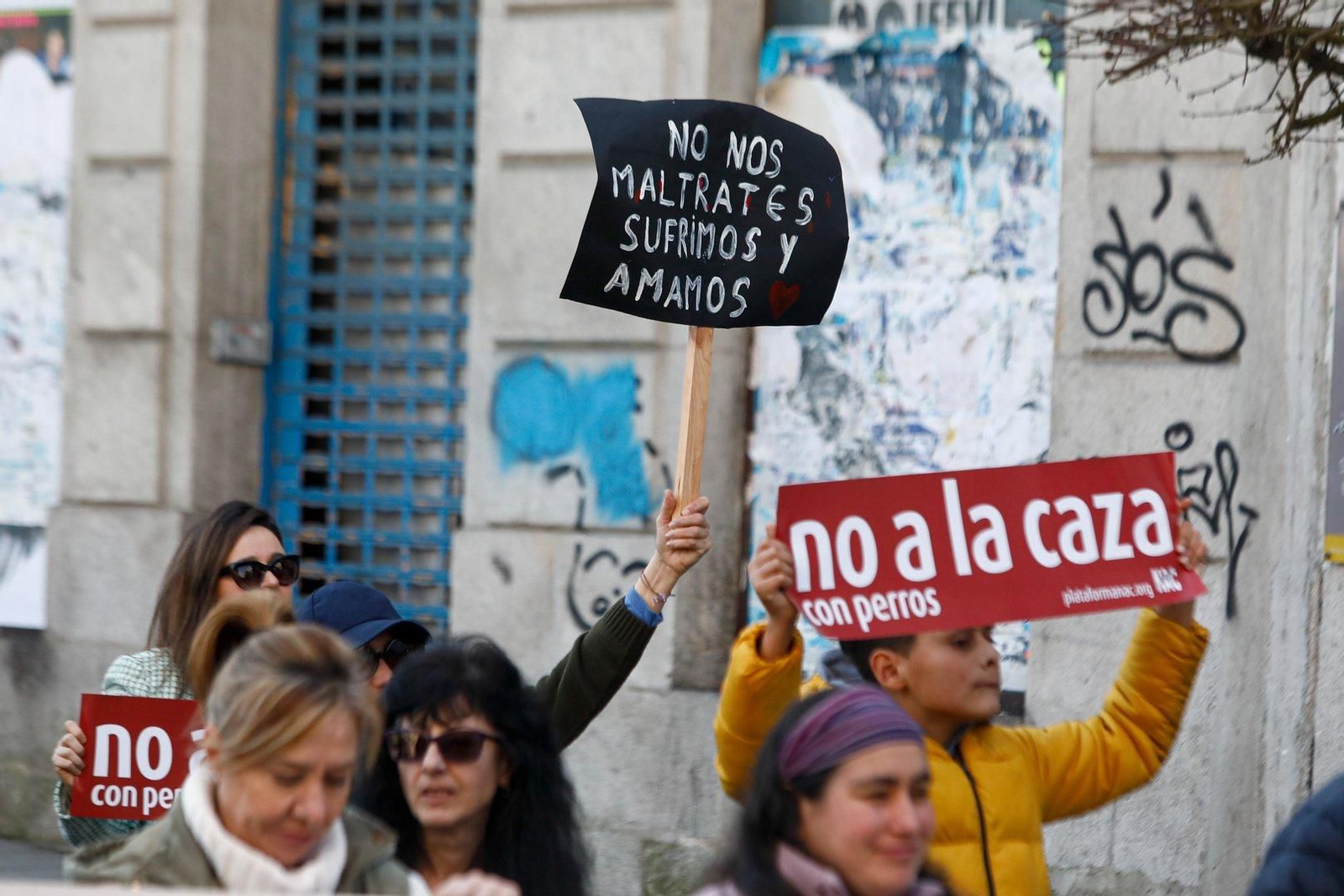 Manifestación en Vigo por los derechos de los animales.