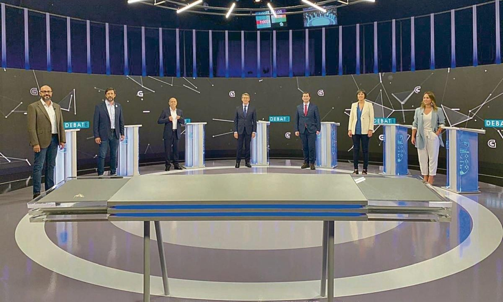 Siete candidatos y candidatas se dieron cita en el debate televisado en los comicios de 2020.