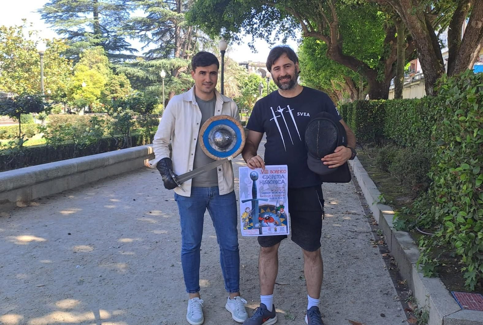 El concejal de Deportes, Antonio Cabaleiro, y Damián Troncoso.