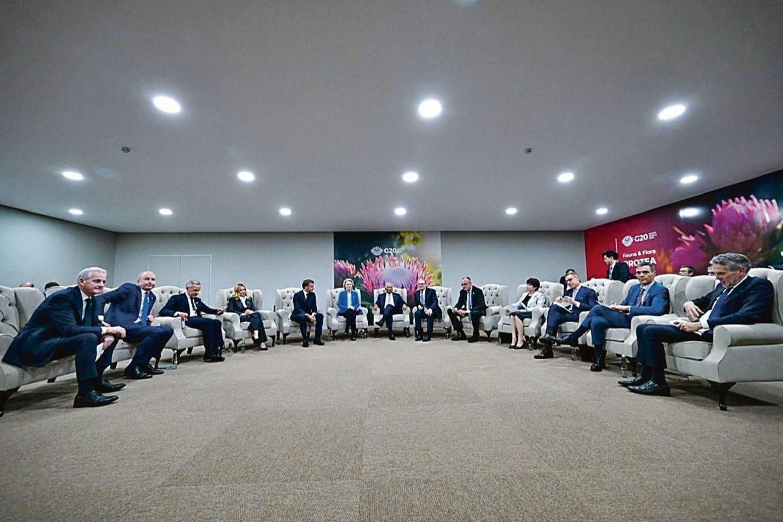 Los líderes internacionales reunidos en Sudáfrica por la cumbre G-20.