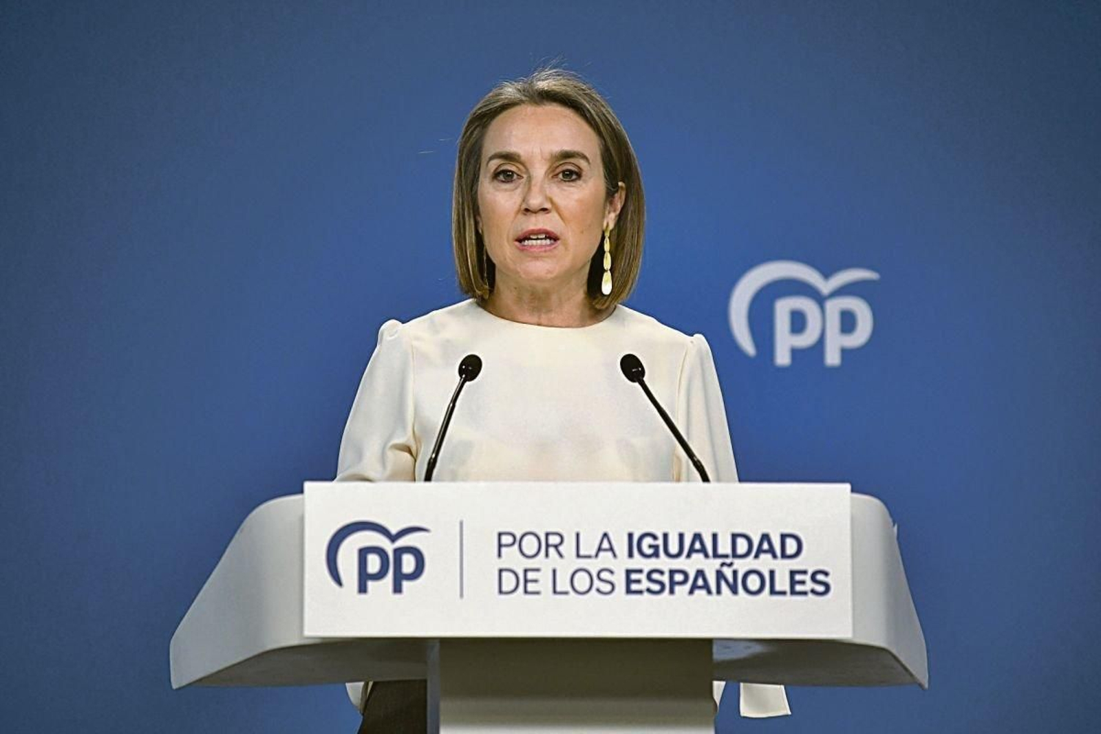 La secretaria general del PP, Cuca Gamarra.
