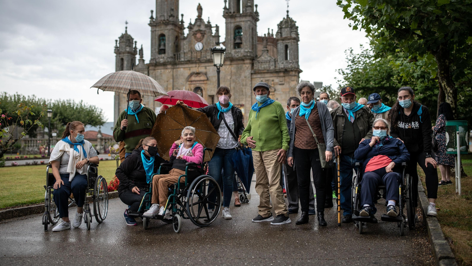 La residencia de Os Gozos no quiso perderse esta primera salida tras más de año y medio de pandemia.