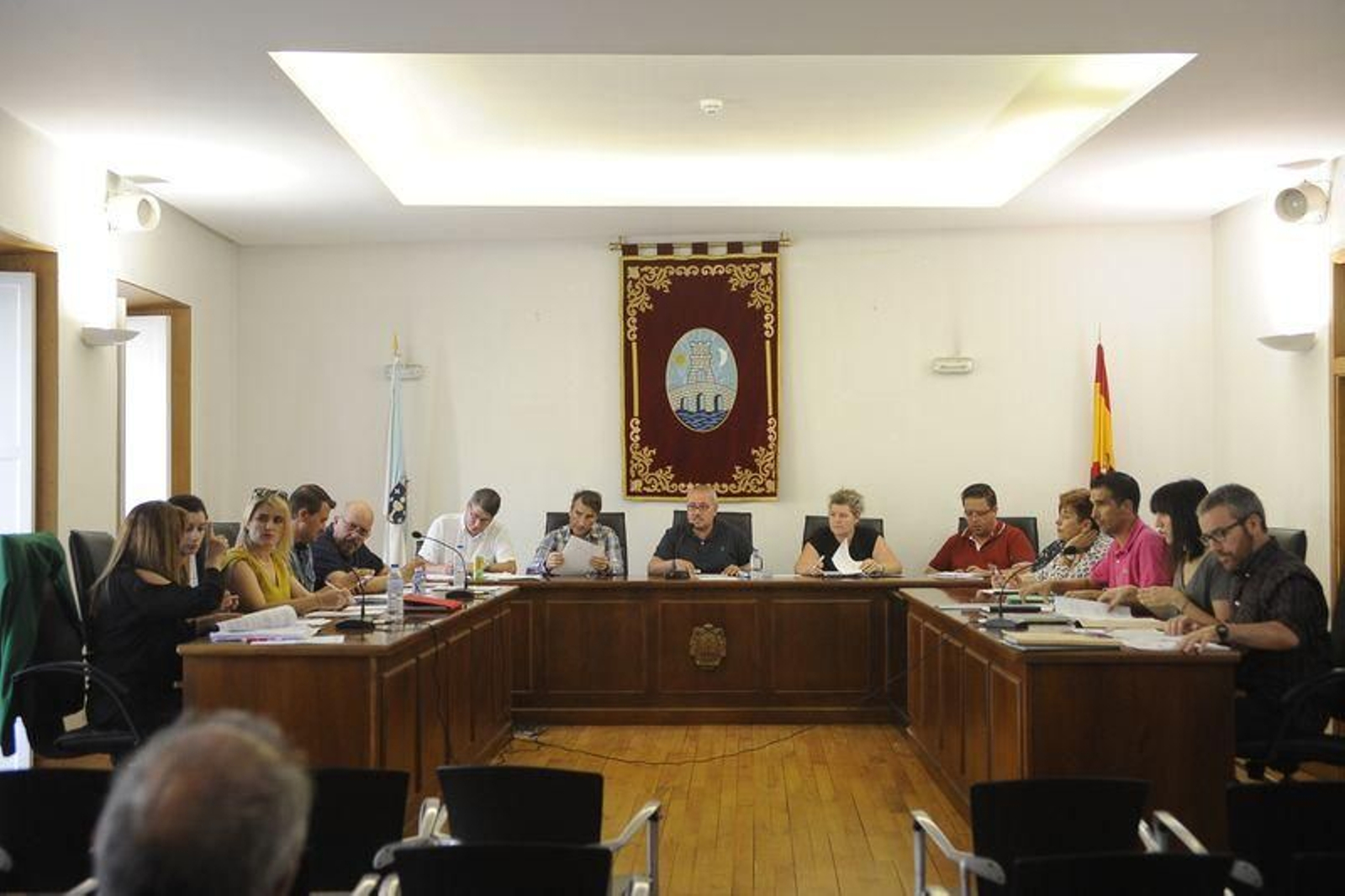 Sesión plenaria presidida por César Fernández, el pasado 27 de julio de 2019 (MARTIÑO PINAL).