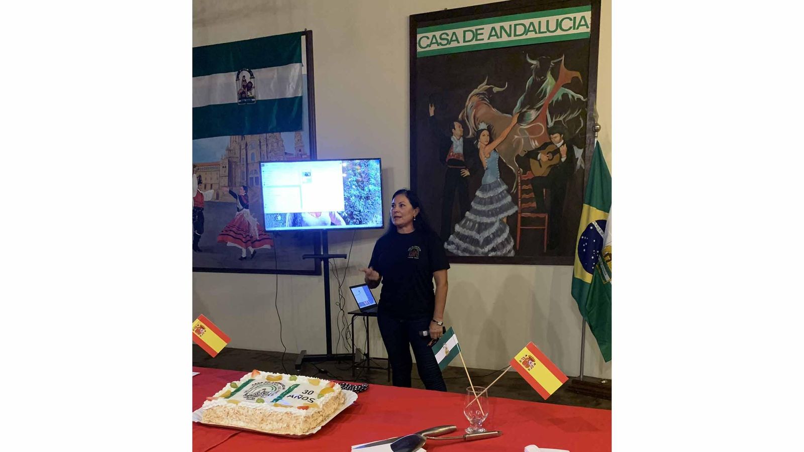 Blanca Hernando Barco en la celebración de los 30 años de la Casa de Andalucía de Curitiba