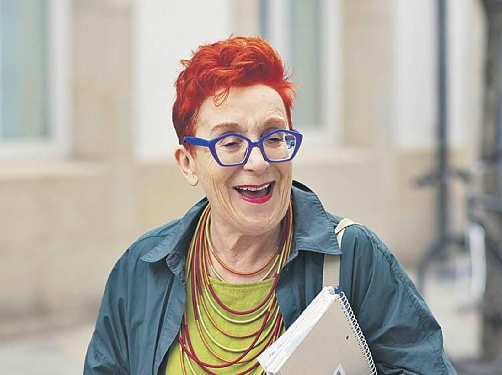 Mela Casal, ayer antes del acto de entrega. XESÚS FARIÑAS