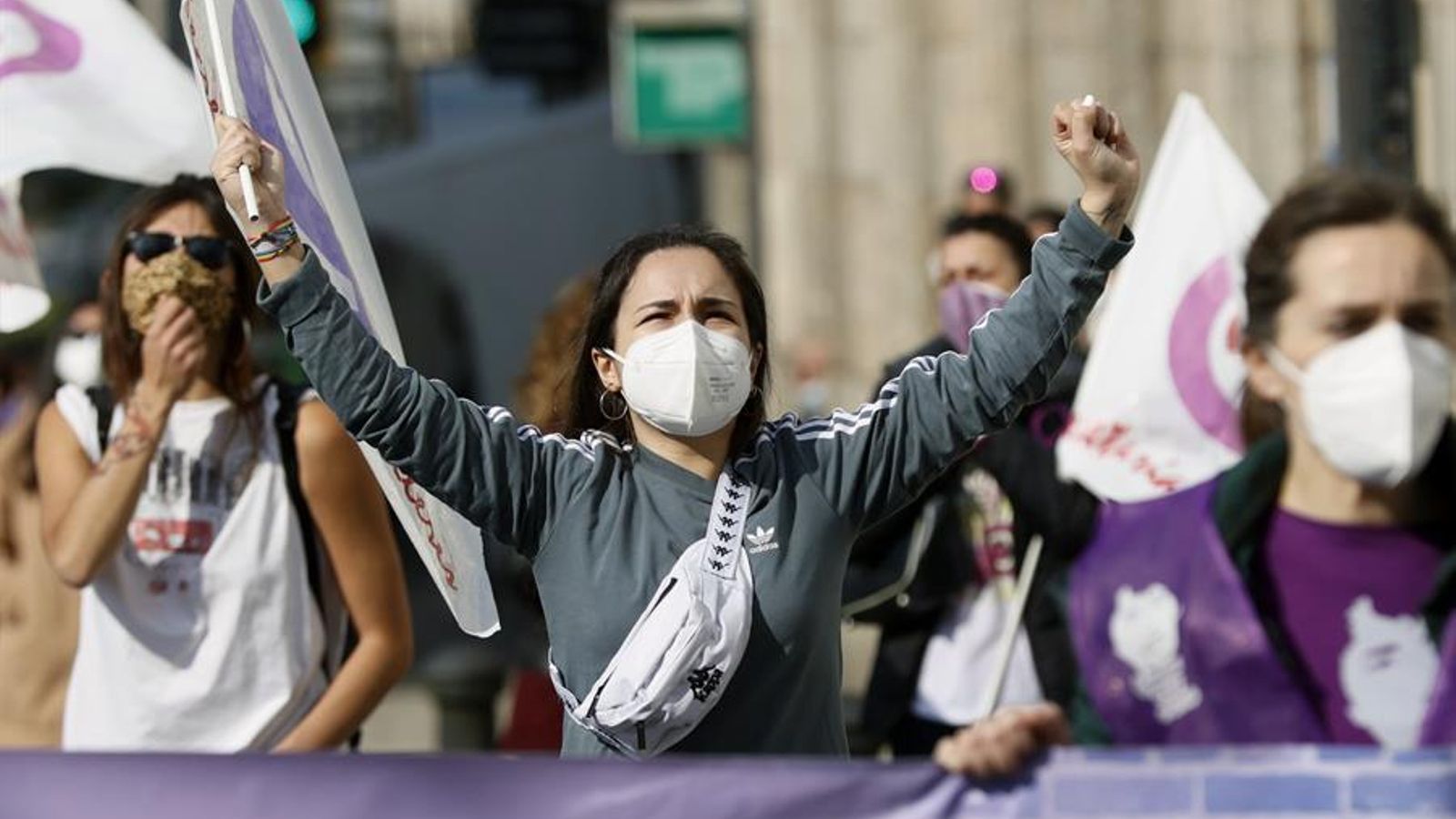 Manifestación en Santiago de Compostela (EFE).
