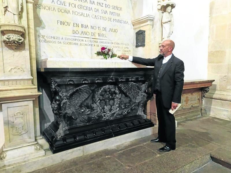 Recreación da famosa imaxe de Curros Enríquez.