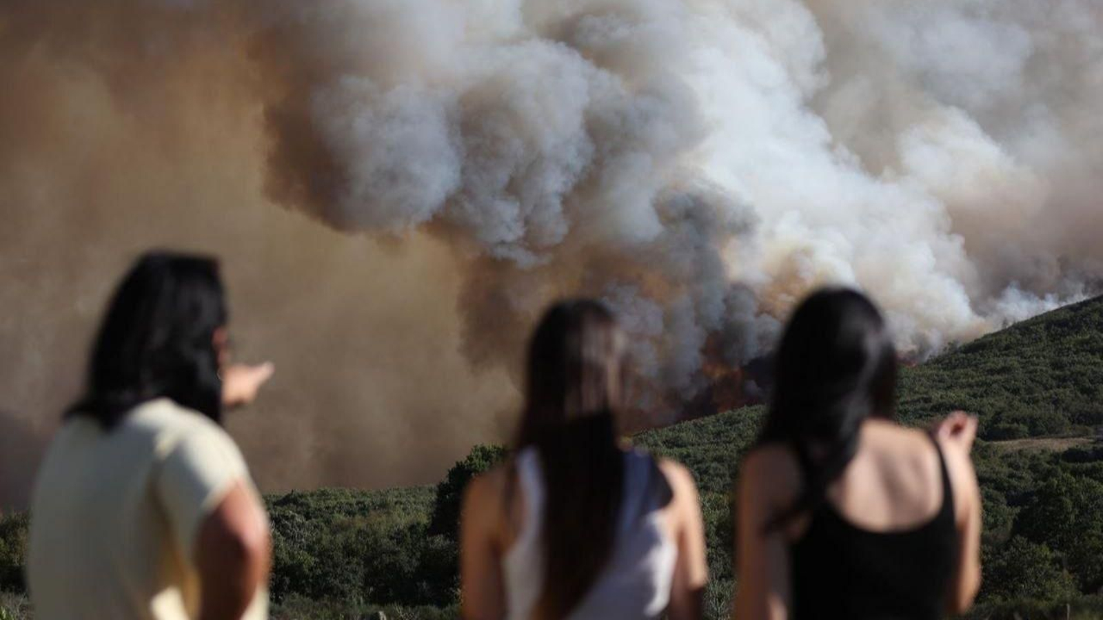 Incendio forestal en Calvos de Randín.