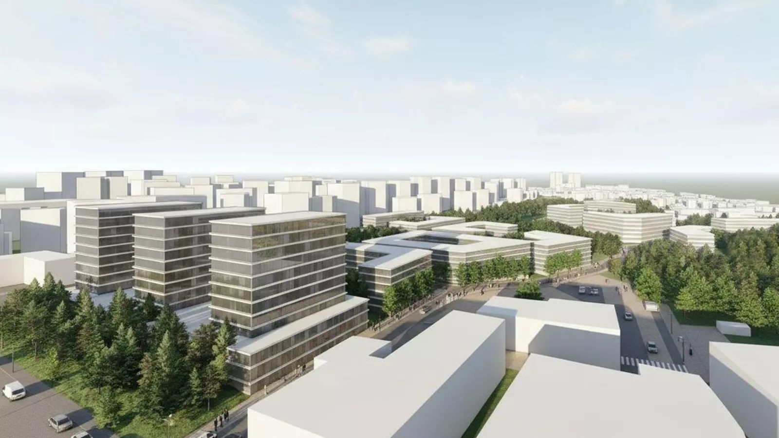 Una imagen de cómo sería el barrio Ofimático en Vigo.