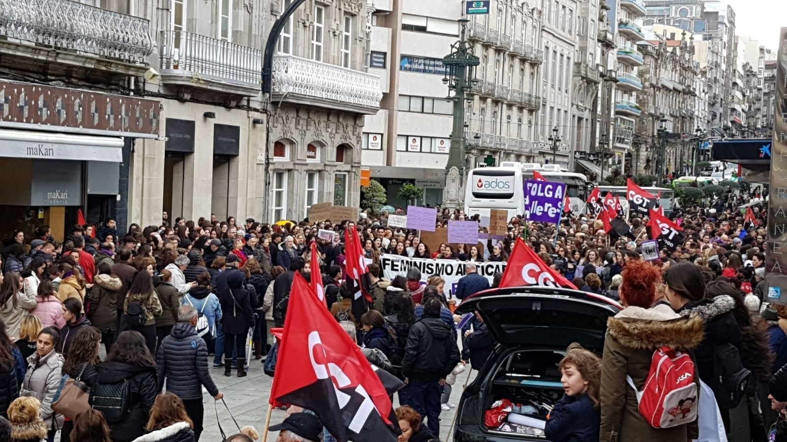 Huelga del 8M en Vigo